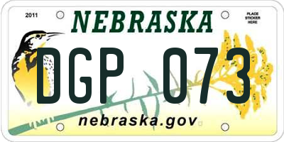 NE license plate DGP073
