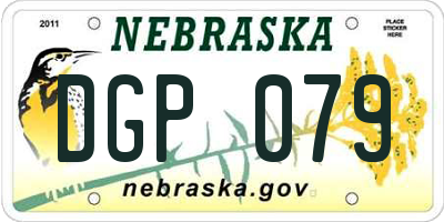 NE license plate DGP079