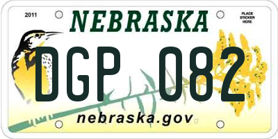 NE license plate DGP082