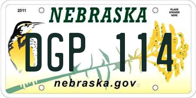 NE license plate DGP114