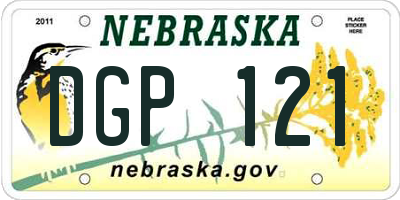 NE license plate DGP121