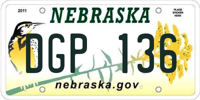 NE license plate DGP136