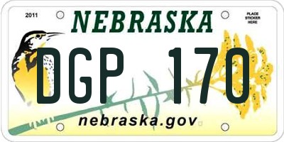 NE license plate DGP170