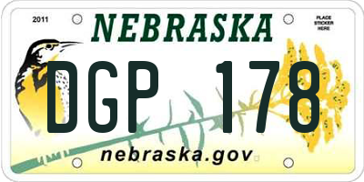 NE license plate DGP178