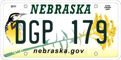 NE license plate DGP179