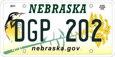 NE license plate DGP202