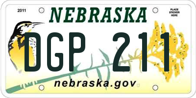 NE license plate DGP211