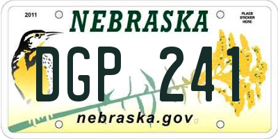 NE license plate DGP241