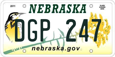 NE license plate DGP247