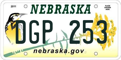 NE license plate DGP253