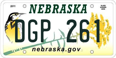 NE license plate DGP261