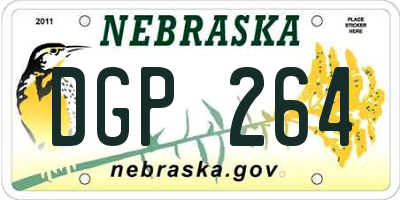 NE license plate DGP264