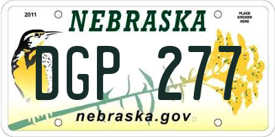 NE license plate DGP277