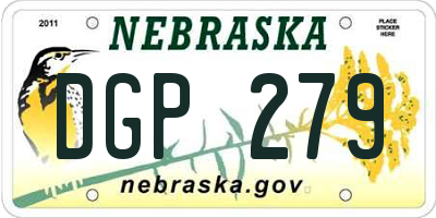 NE license plate DGP279