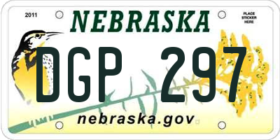 NE license plate DGP297