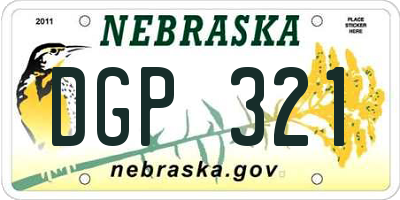 NE license plate DGP321