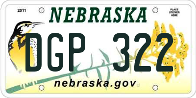NE license plate DGP322