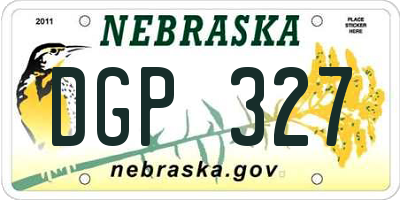 NE license plate DGP327