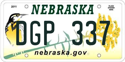 NE license plate DGP337
