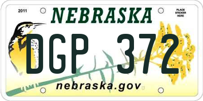 NE license plate DGP372