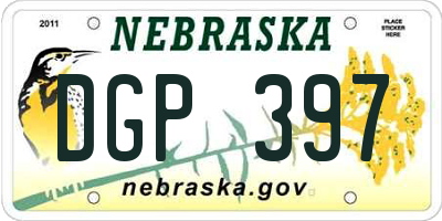 NE license plate DGP397
