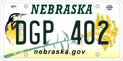 NE license plate DGP402