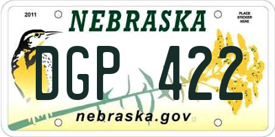 NE license plate DGP422