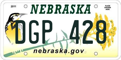NE license plate DGP428