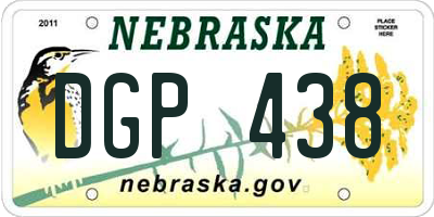 NE license plate DGP438