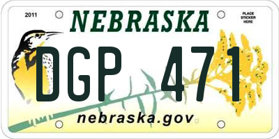 NE license plate DGP471