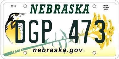 NE license plate DGP473