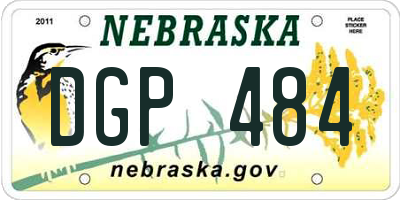 NE license plate DGP484