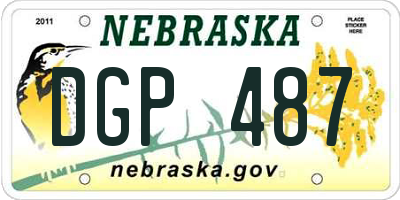NE license plate DGP487