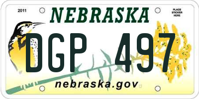 NE license plate DGP497