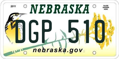 NE license plate DGP510
