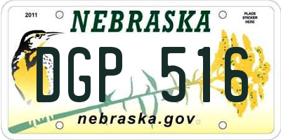 NE license plate DGP516