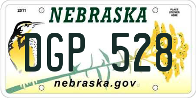 NE license plate DGP528