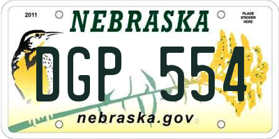 NE license plate DGP554