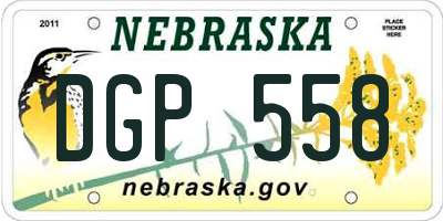 NE license plate DGP558