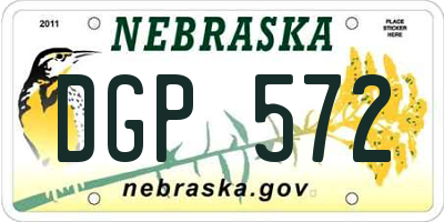 NE license plate DGP572