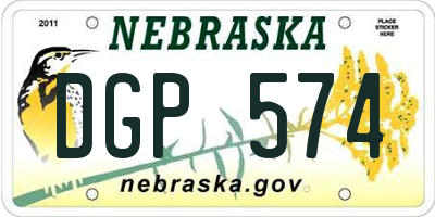 NE license plate DGP574