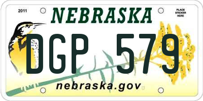 NE license plate DGP579