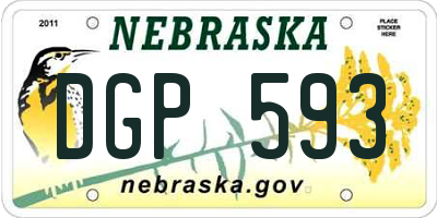 NE license plate DGP593