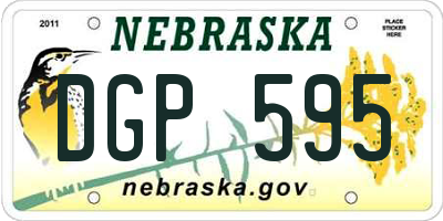 NE license plate DGP595