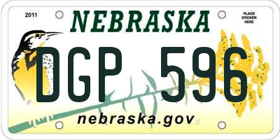 NE license plate DGP596