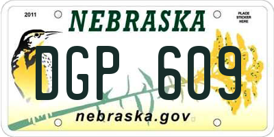 NE license plate DGP609