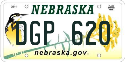 NE license plate DGP620