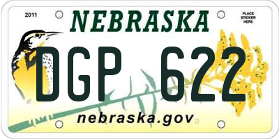 NE license plate DGP622