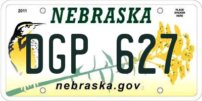 NE license plate DGP627