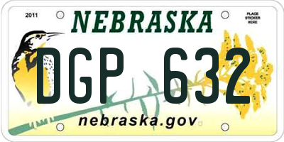 NE license plate DGP632